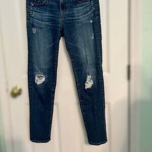 Adriano Goldschmied The Beau Slouchy Skinny Soft Distressed Denim Jeans Sz 27R